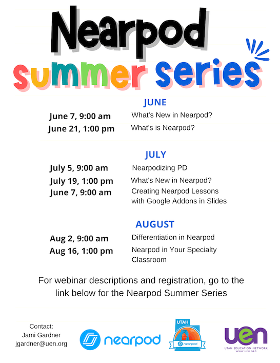 Nearpod Summer Series flyer