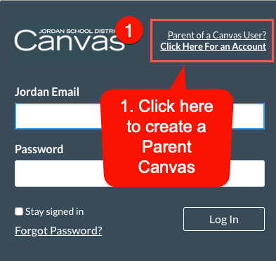 Create Parent Canvas Account