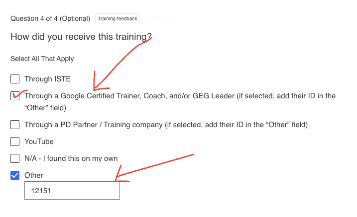 Trainer Number Info