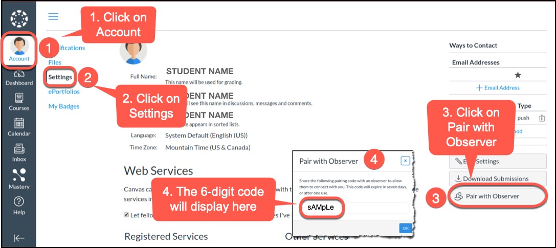 Steps to Create Observer Pairing Code