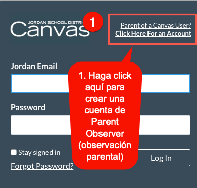 Registro parental de Canvas
